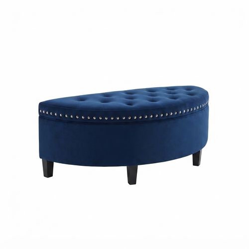 Homebeez 43.5-inch Half Moon Storage Bench